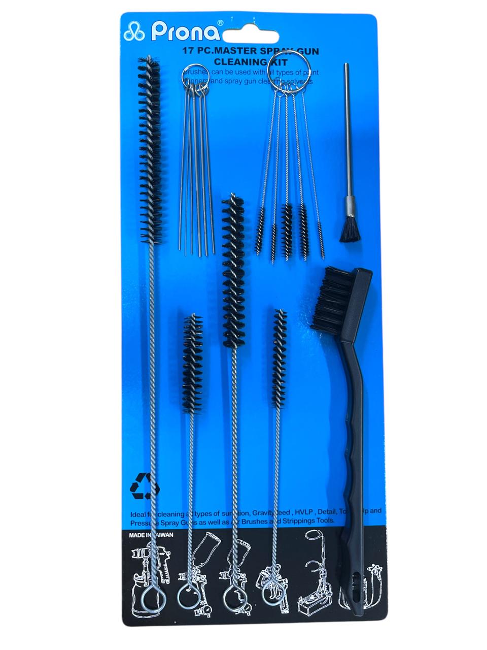 KIT DE LIMPIEZA 17 PIEZAS PARA PISTOLAS   REF. RBS-1