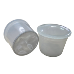 FILTRO PINTURA VASO PLASTICO CON TAPA Y  MALLA  REF: RFC-1   MARCA: PRONA